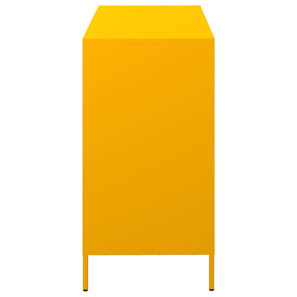 Buffet jaune moutarde 101,5x39x73,5 cm acier laminé à froid - XIOS