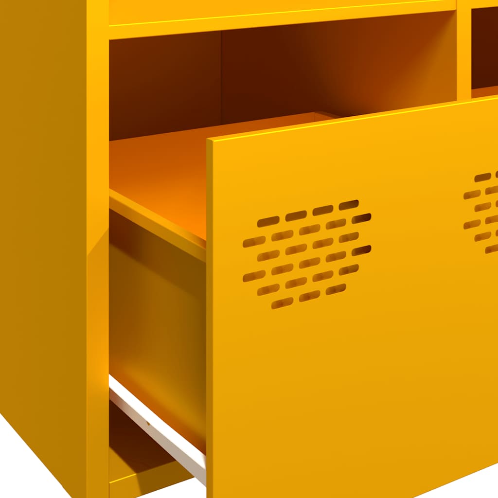 Buffet jaune moutarde 101,5x39x73,5 cm acier laminé à froid - XIOS