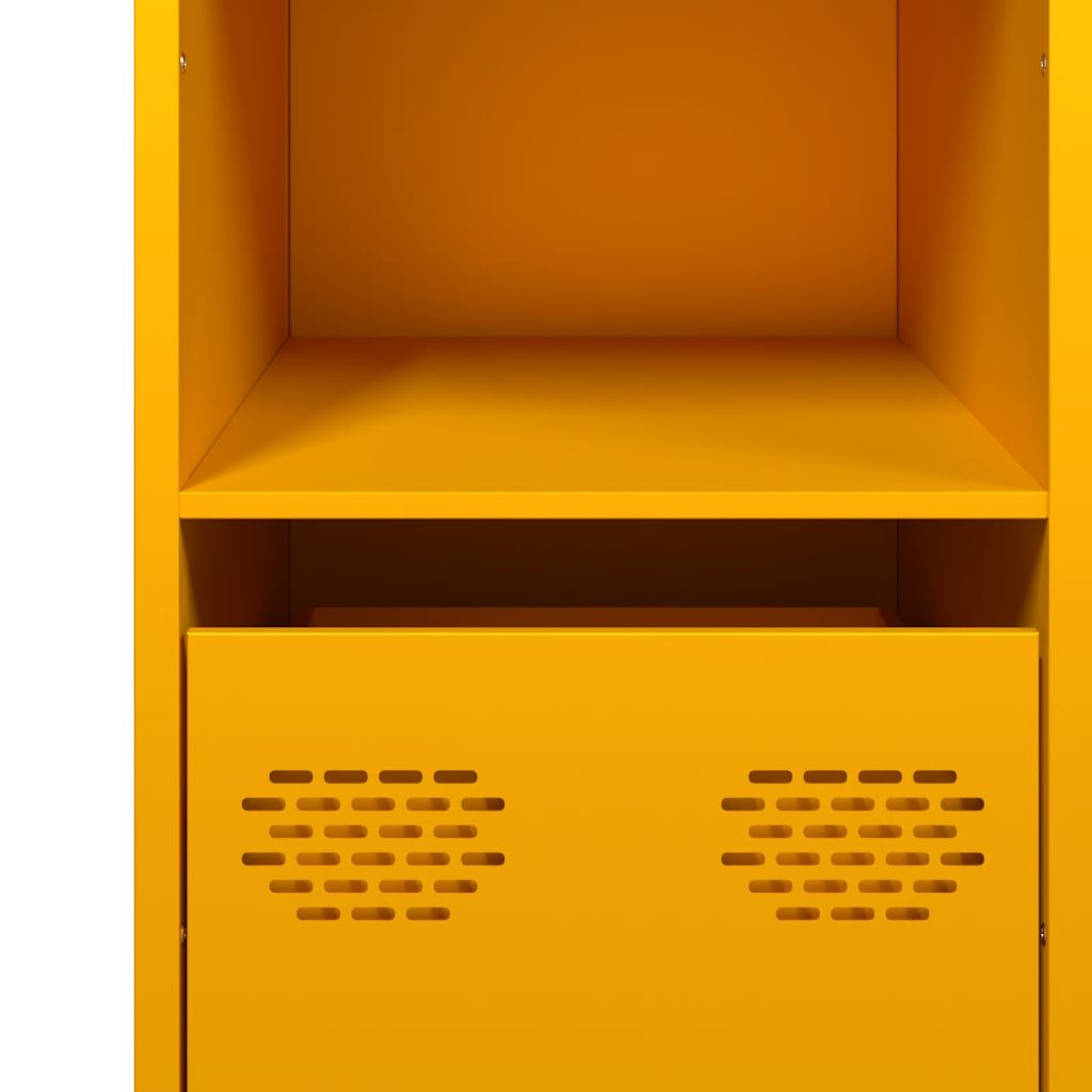 Buffet jaune moutarde 101,5x39x73,5 cm acier laminé à froid - XIOS