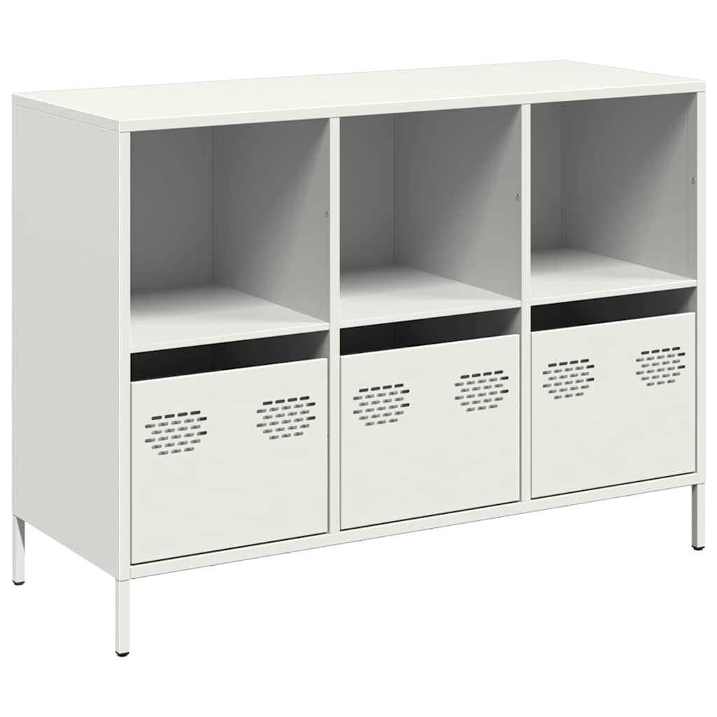 Buffet blanc 101,5x39x73,5 cm acier laminé à froid - XIOS