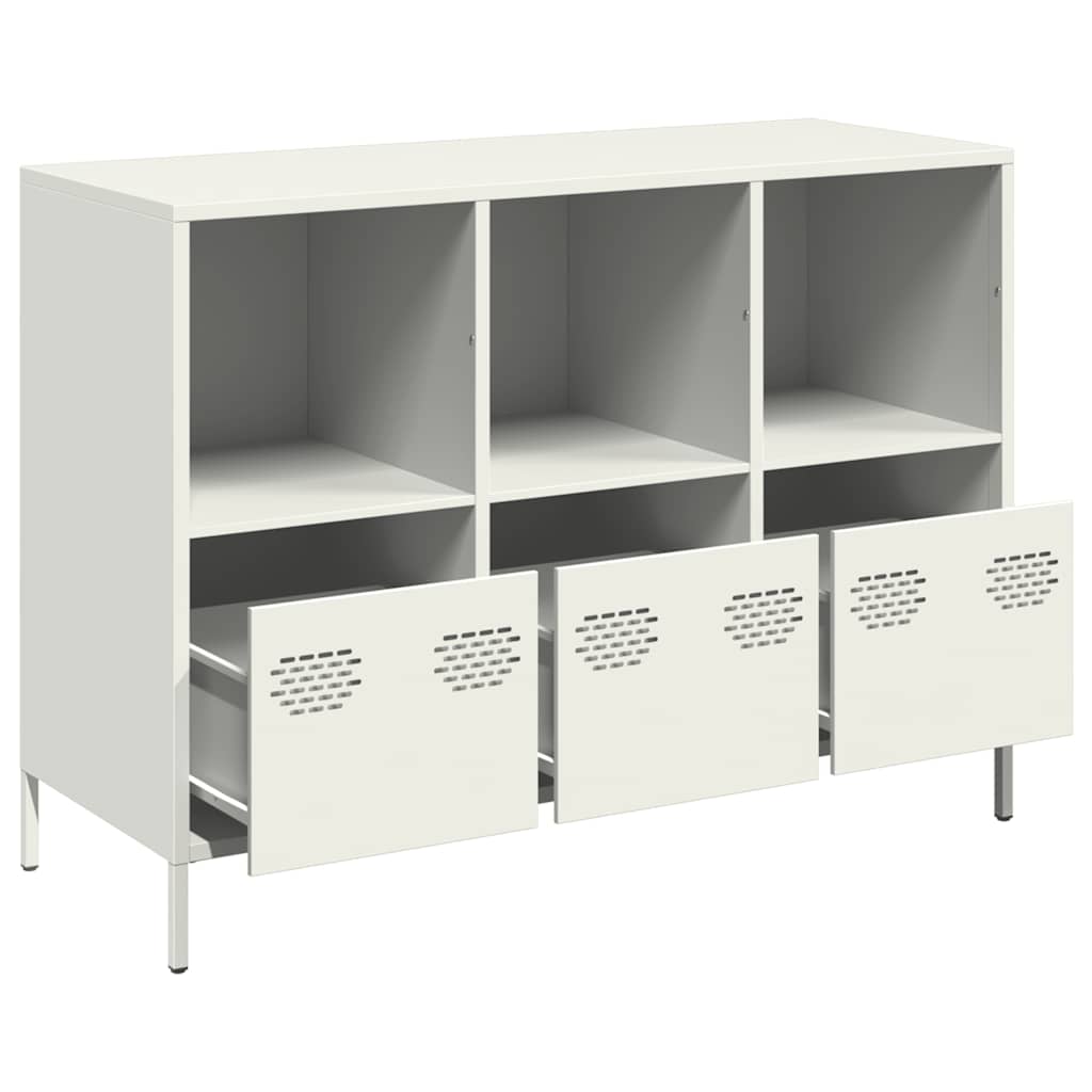 Buffet blanc 101,5x39x73,5 cm acier laminé à froid - XIOS