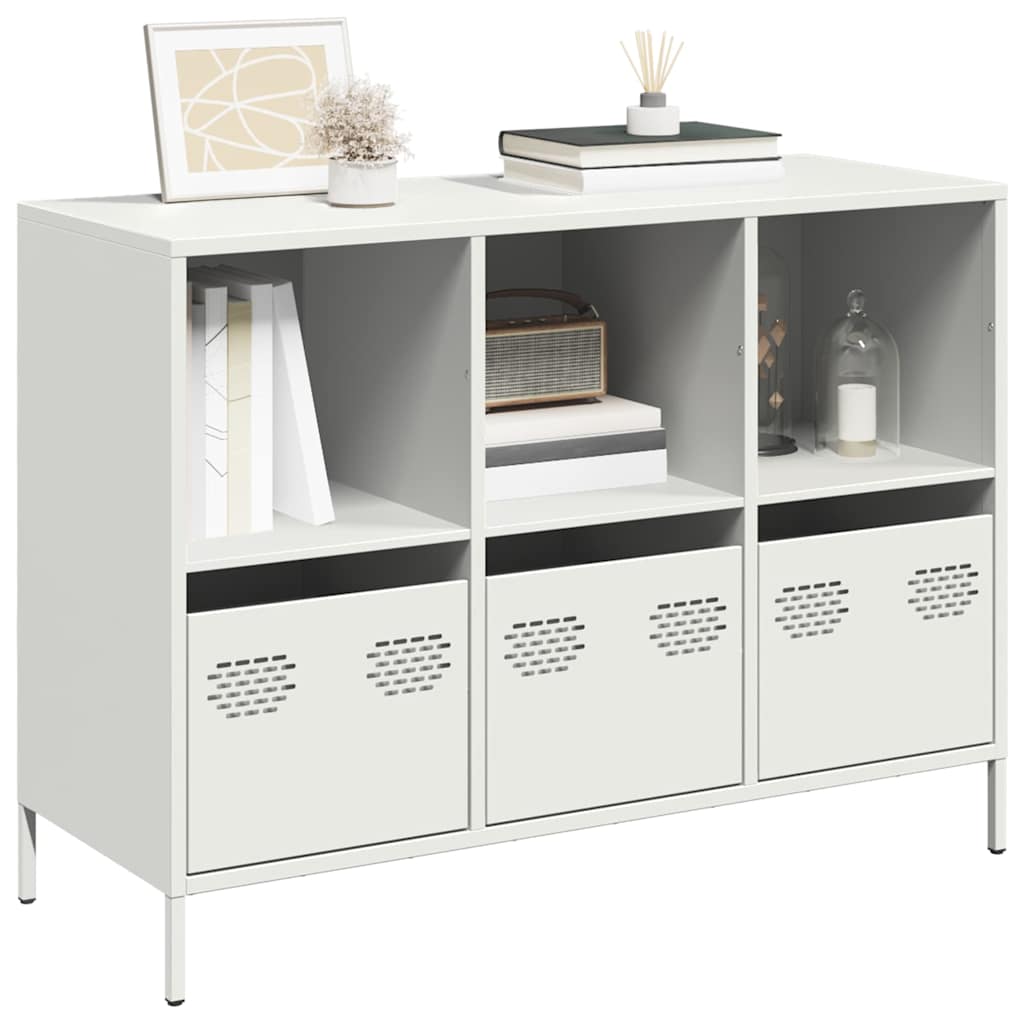 Buffet blanc 101,5x39x73,5 cm acier laminé à froid - XIOS