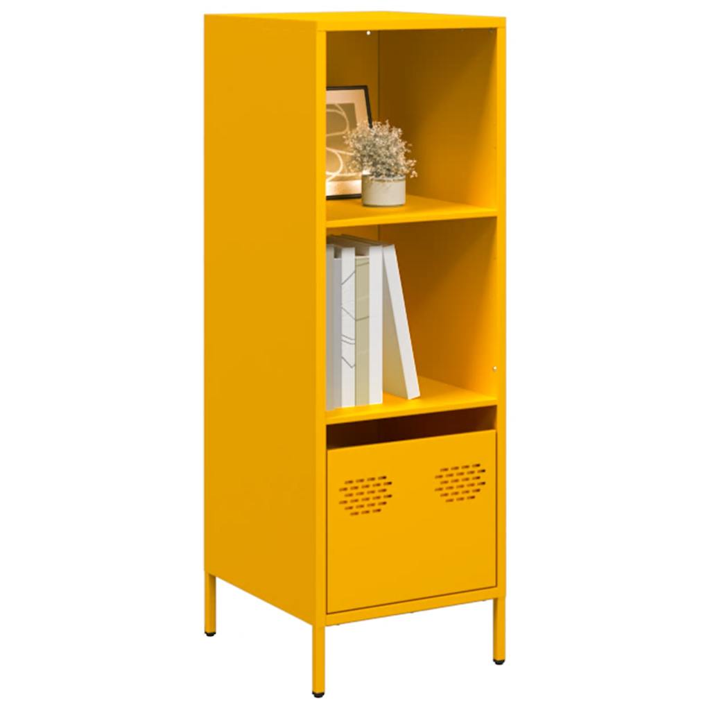 Buffet haut jaune moutarde 35x39x103,5 cm acier - XIOS