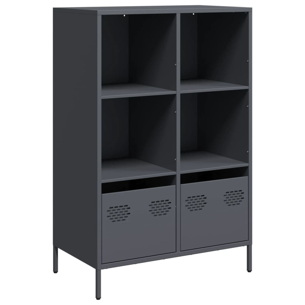 Buffet haut anthracite 68x39x103,5 cm acier - XIOS