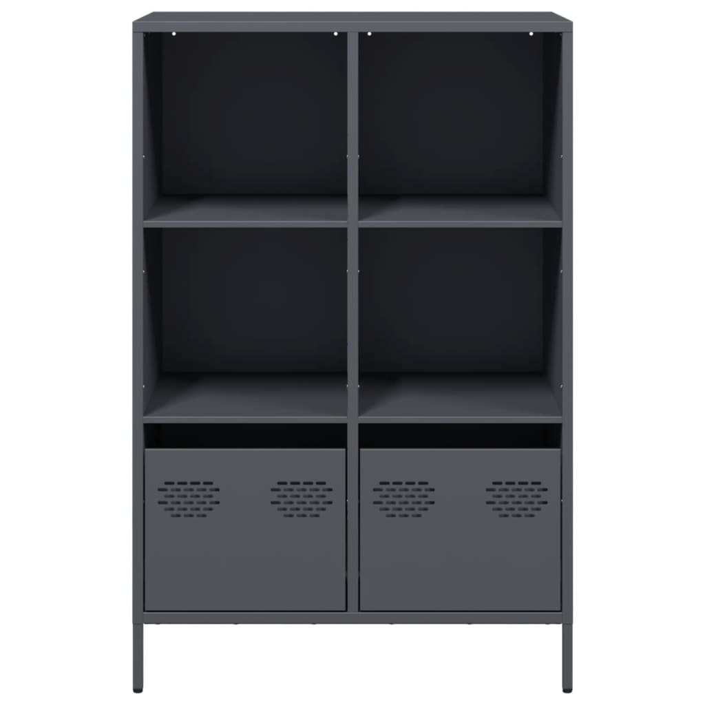Buffet haut anthracite 68x39x103,5 cm acier - XIOS