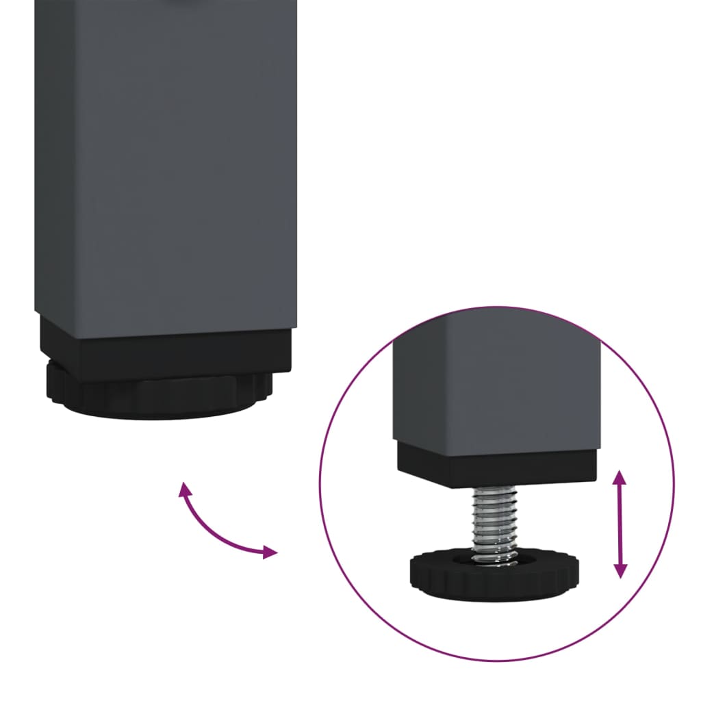 Buffet haut anthracite 68x39x103,5 cm acier - XIOS