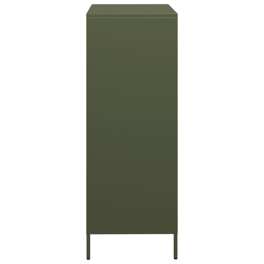 Buffet haut vert olive 68x39x103,5 cm acier - XIOS
