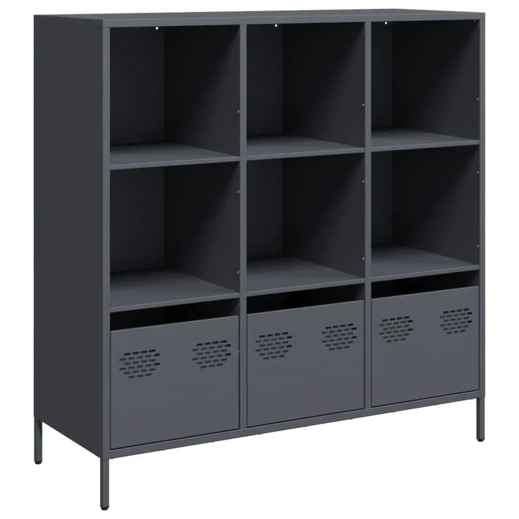 Buffet haut anthracite 101,5x39x103,5 cm acier - XIOS