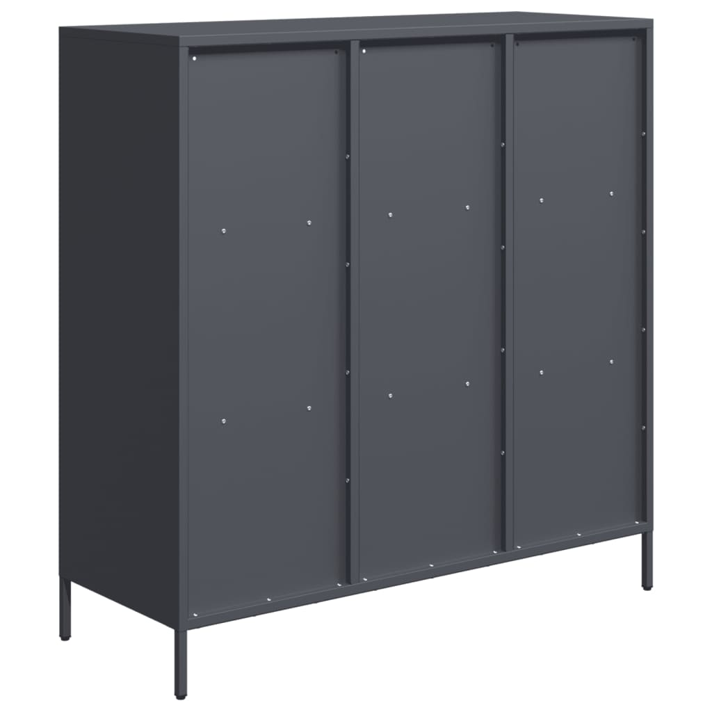 Buffet haut anthracite 101,5x39x103,5 cm acier - XIOS