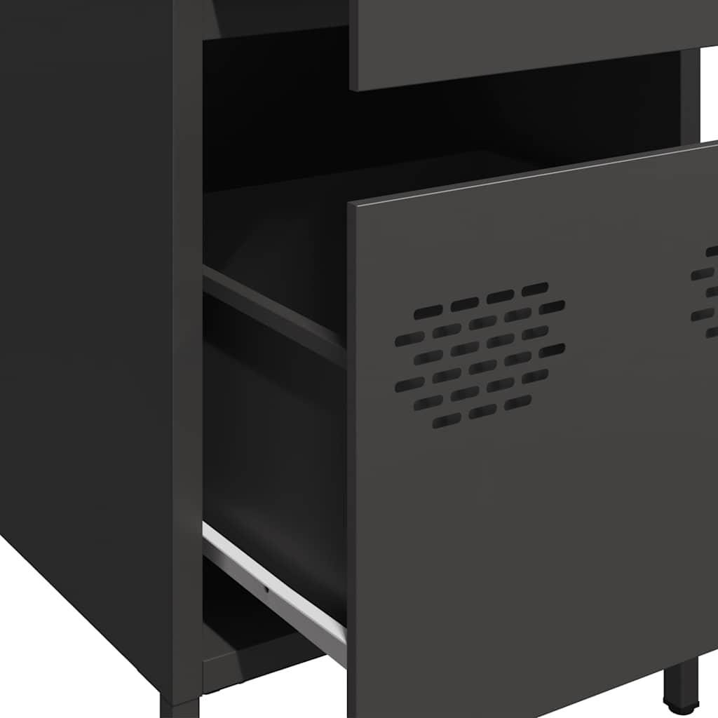 Buffet noir 35x39x73,5 cm acier laminé à froid - XIOS