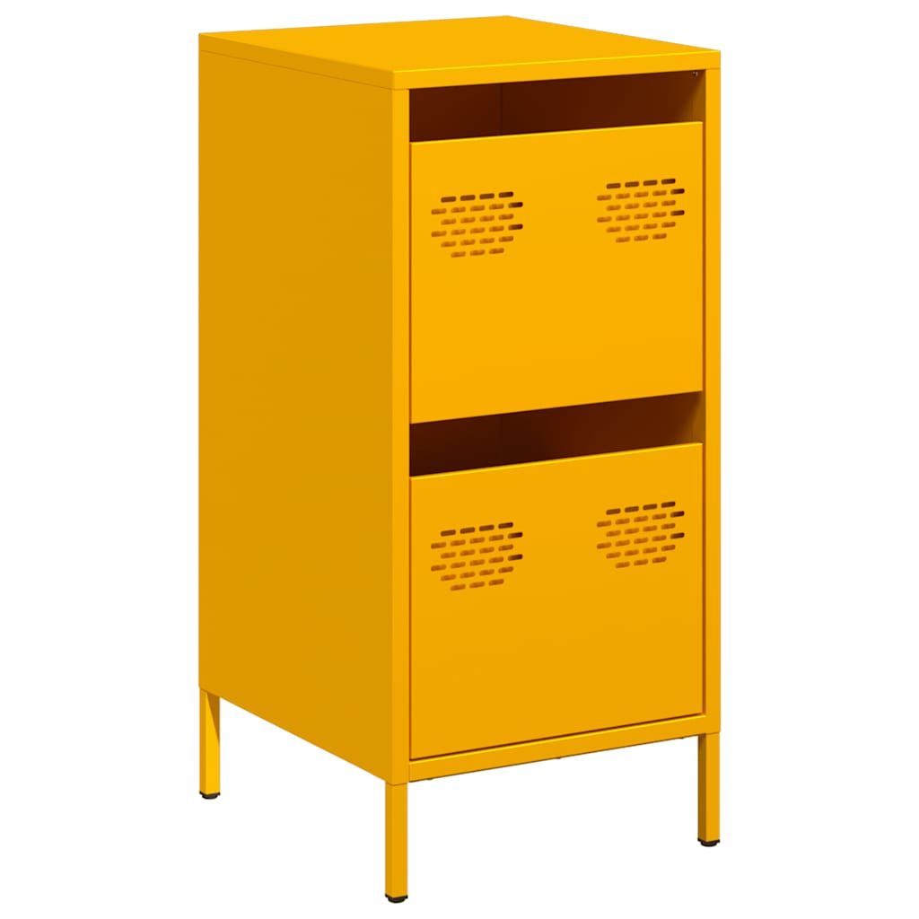 Buffet jaune moutarde 35x39x73,5 cm acier laminé à froid - XIOS
