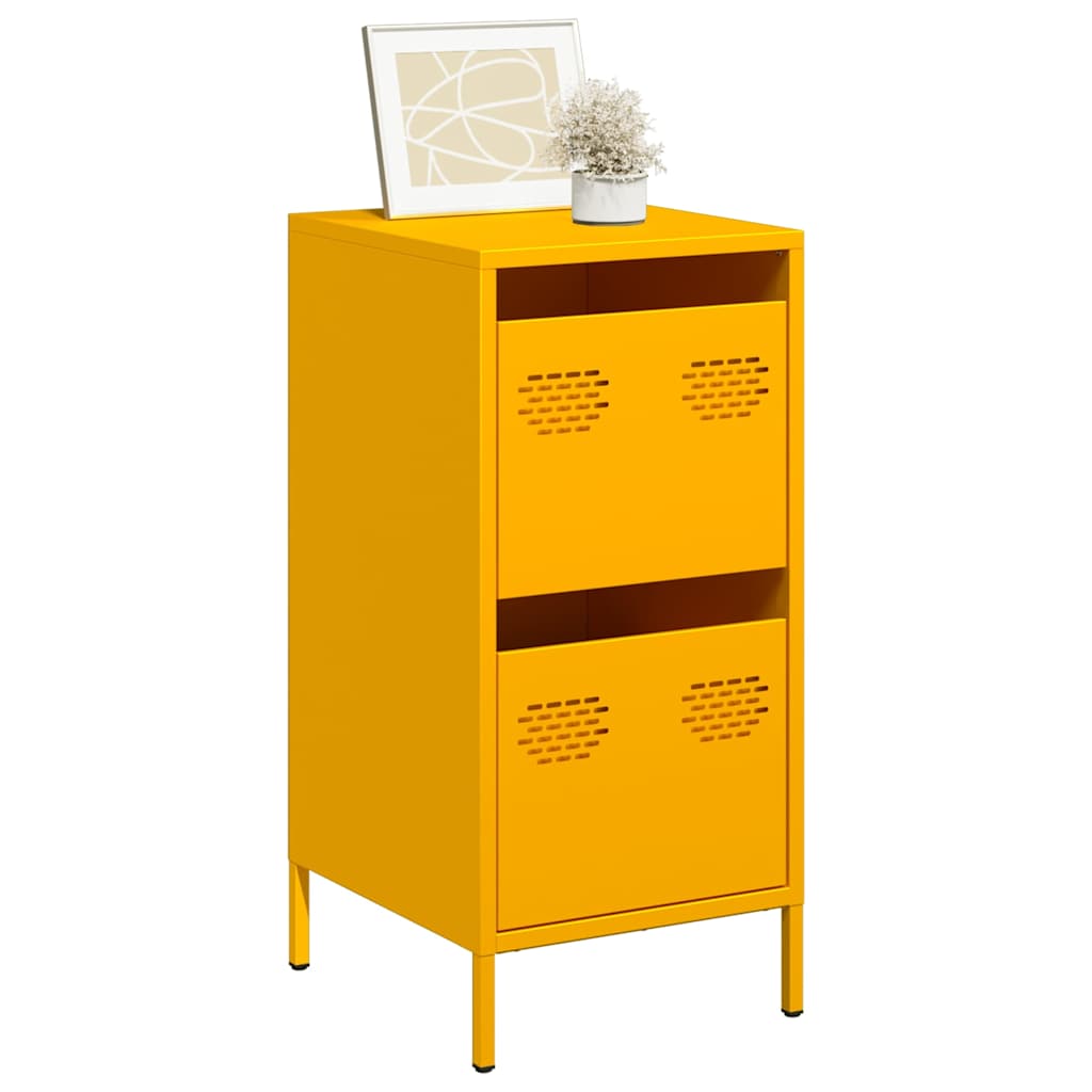 Buffet jaune moutarde 35x39x73,5 cm acier laminé à froid - XIOS