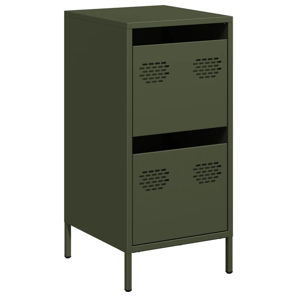 Buffet vert olive 35x39x73,5 cm acier laminé à froid - XIOS