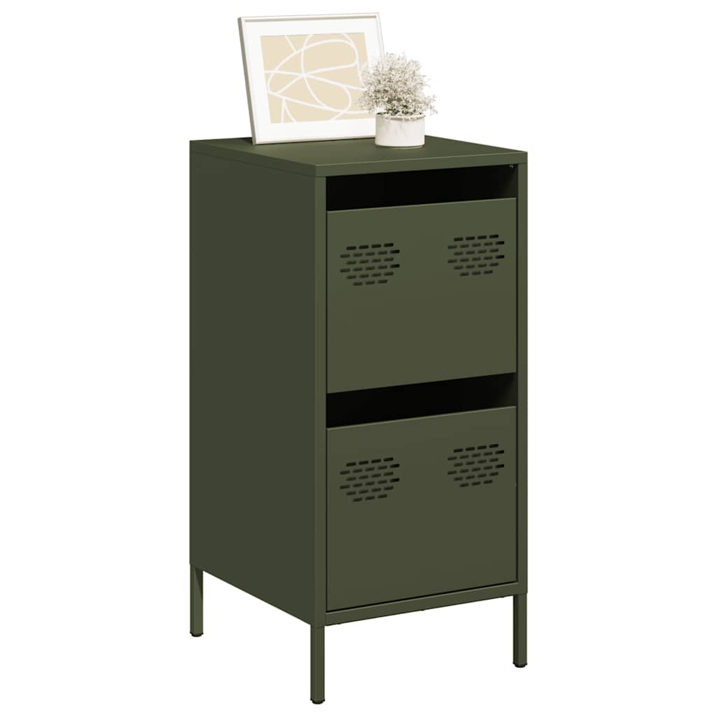 Buffet vert olive 35x39x73,5 cm acier laminé à froid - XIOS