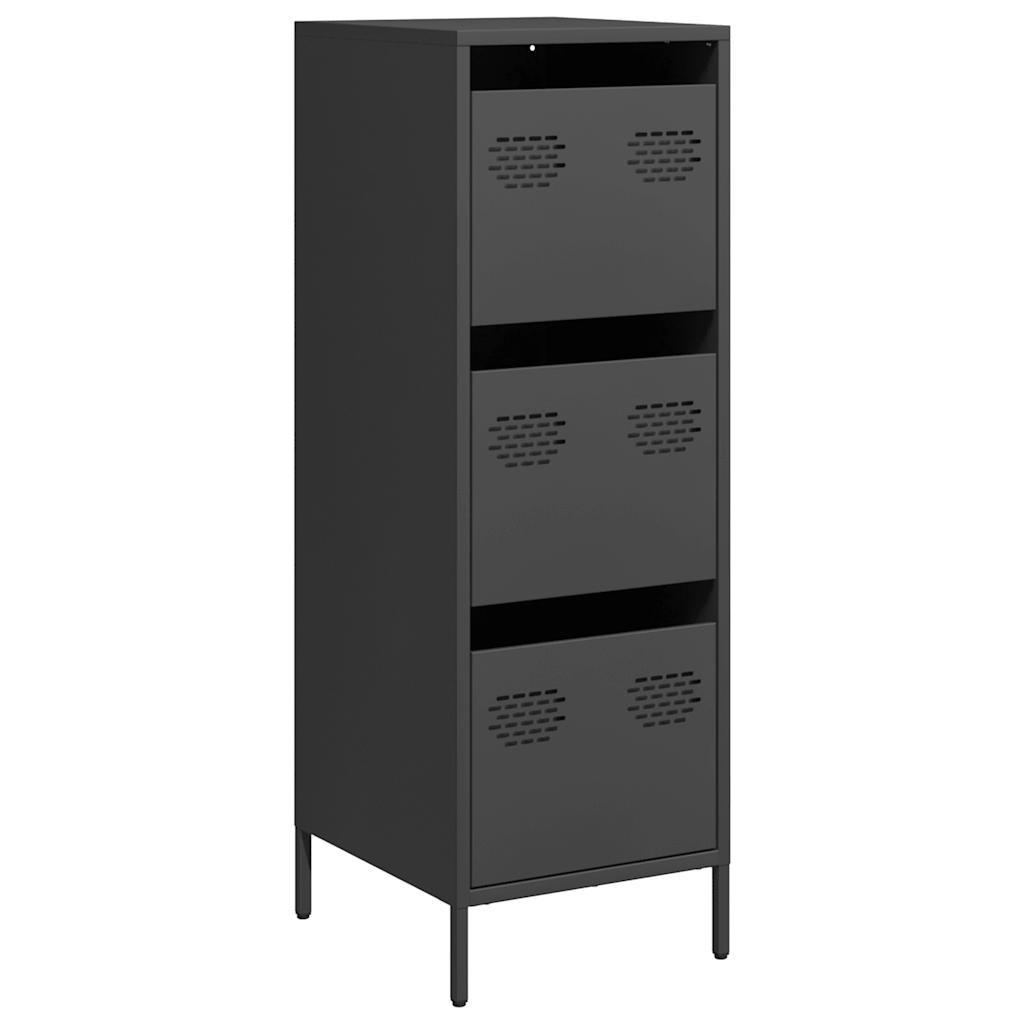 Buffet haut noir 39x35x103,5 cm acier - XIOS