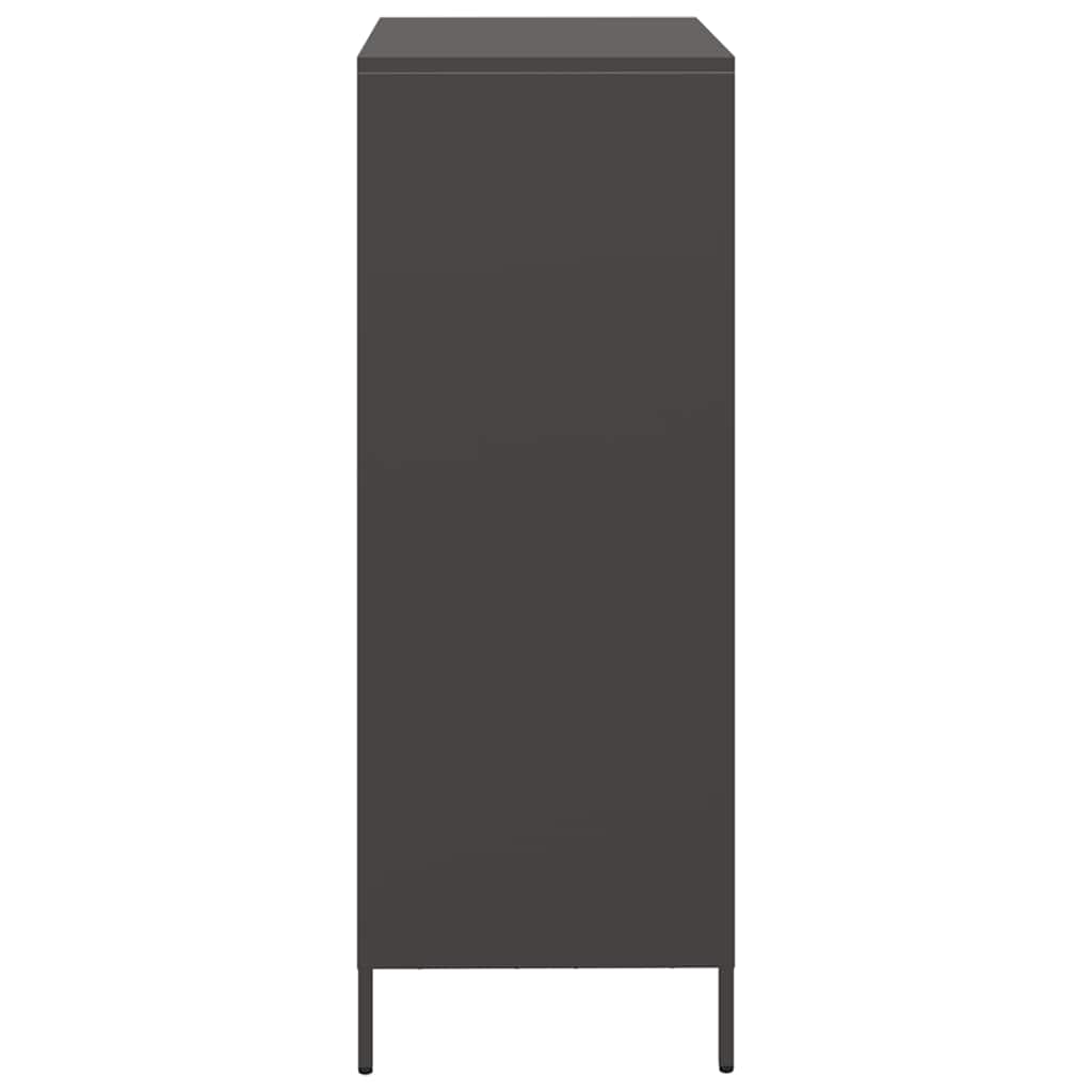 Buffet haut noir 39x35x103,5 cm acier - XIOS