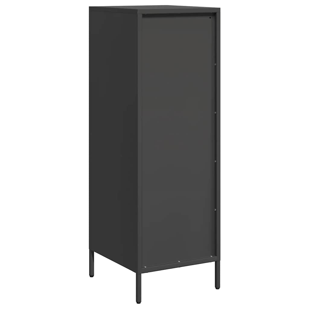 Buffet haut noir 39x35x103,5 cm acier - XIOS