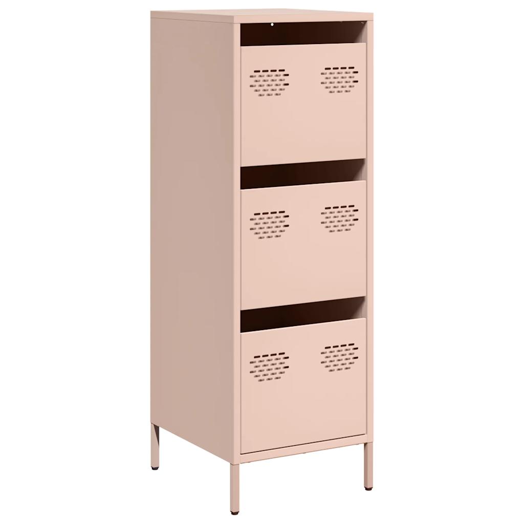 Buffet haut rose 39x35x103,5 cm acier - XIOS
