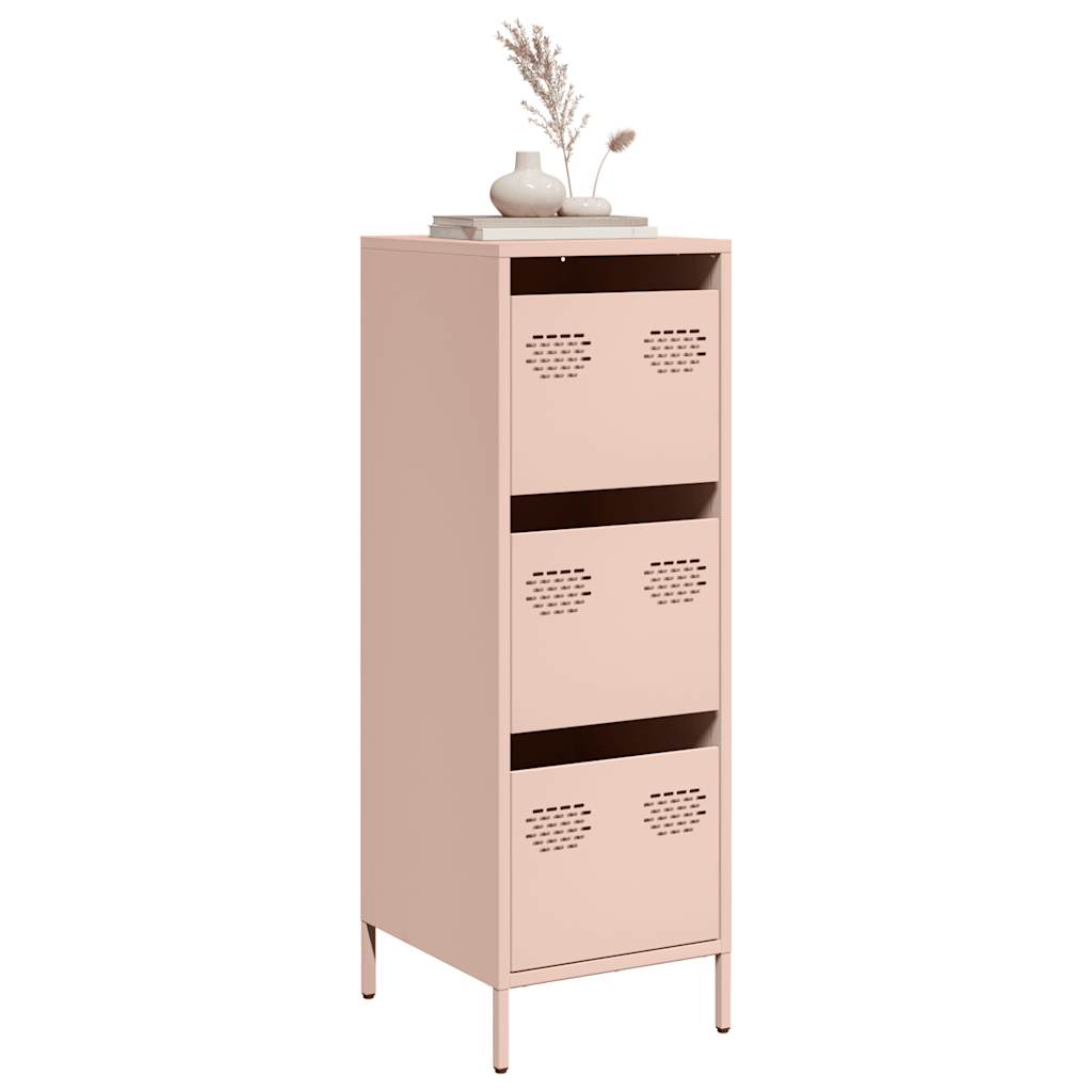 Buffet haut rose 39x35x103,5 cm acier - XIOS
