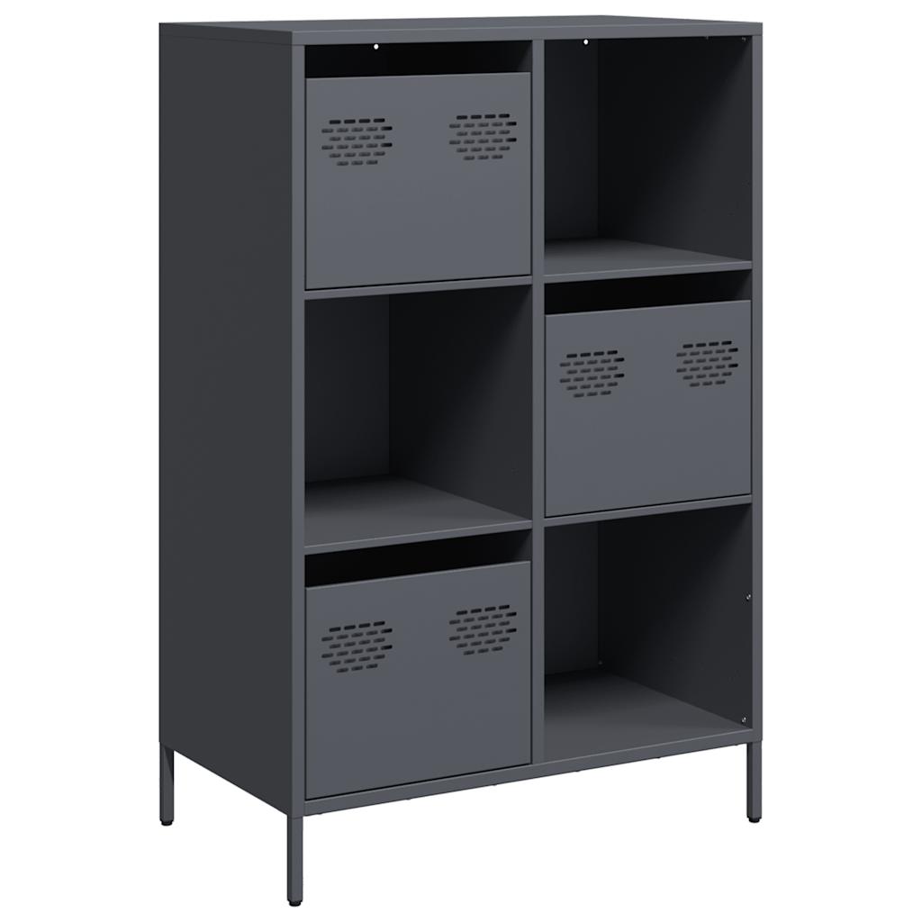 Buffet haut anthracite 68x39x103,5 cm acier - XIOS