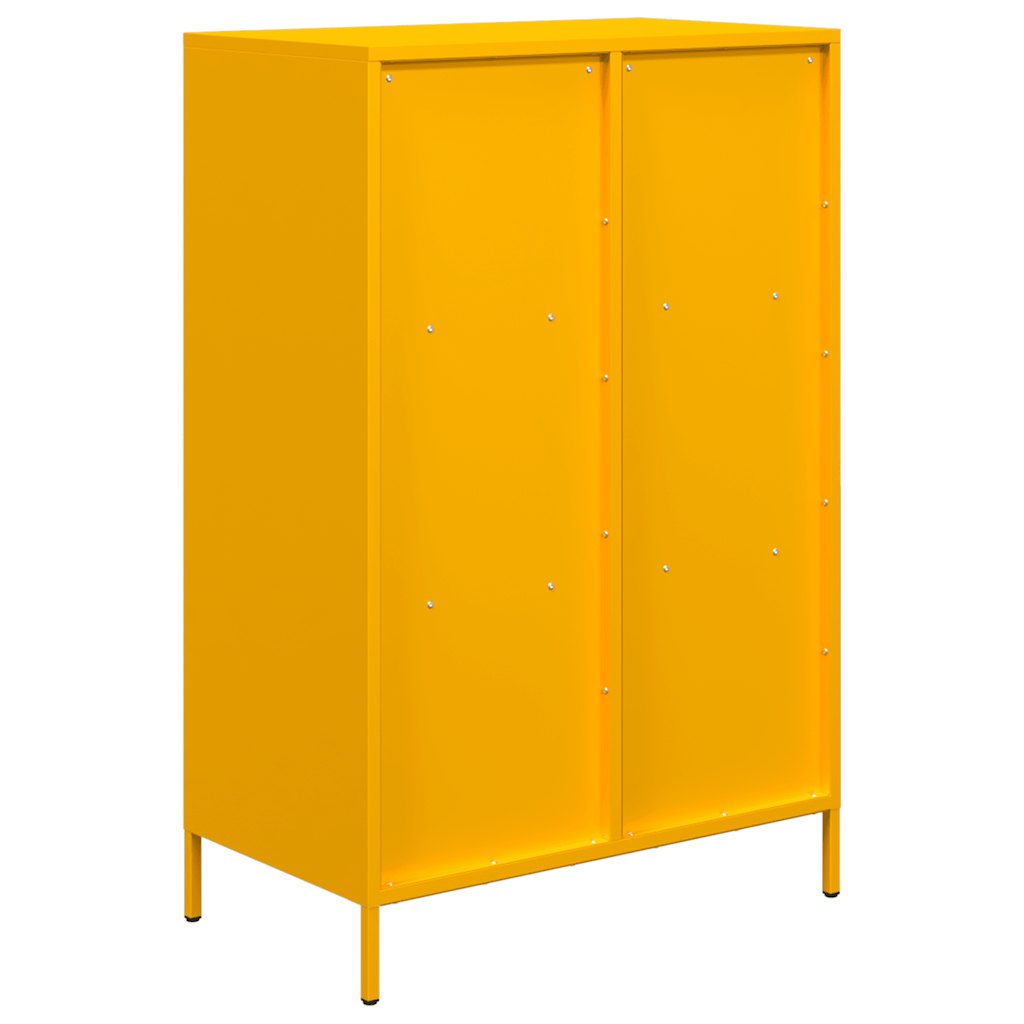 Buffet haut jaune moutarde 68x39x103,5 cm acier - XIOS