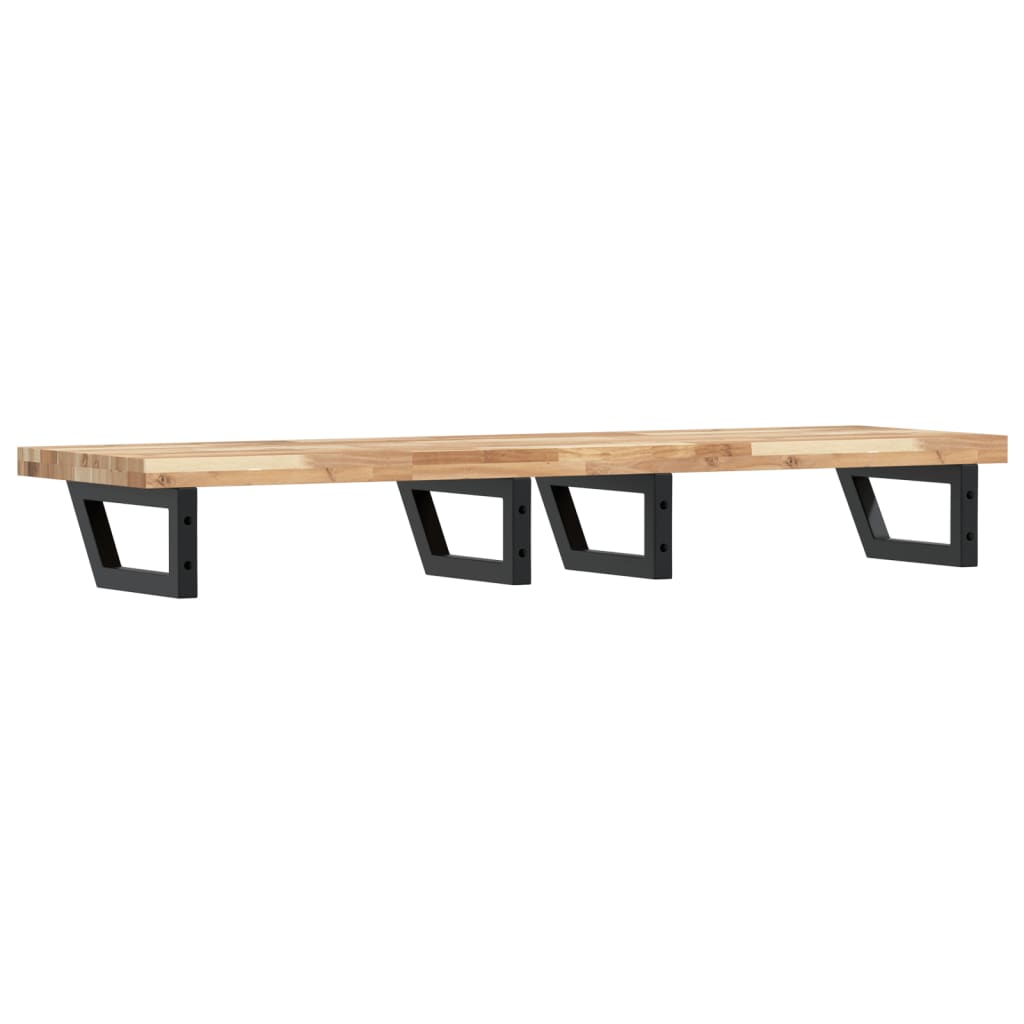 Étagère de vasque murale acier et bois massif d'acacia - XIOS