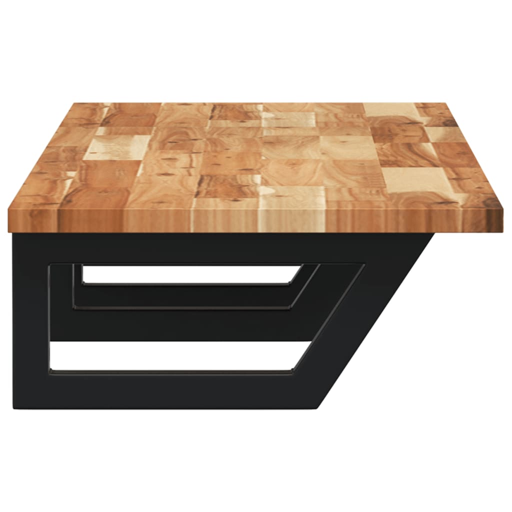 Étagère de vasque murale acier et bois massif d'acacia - XIOS