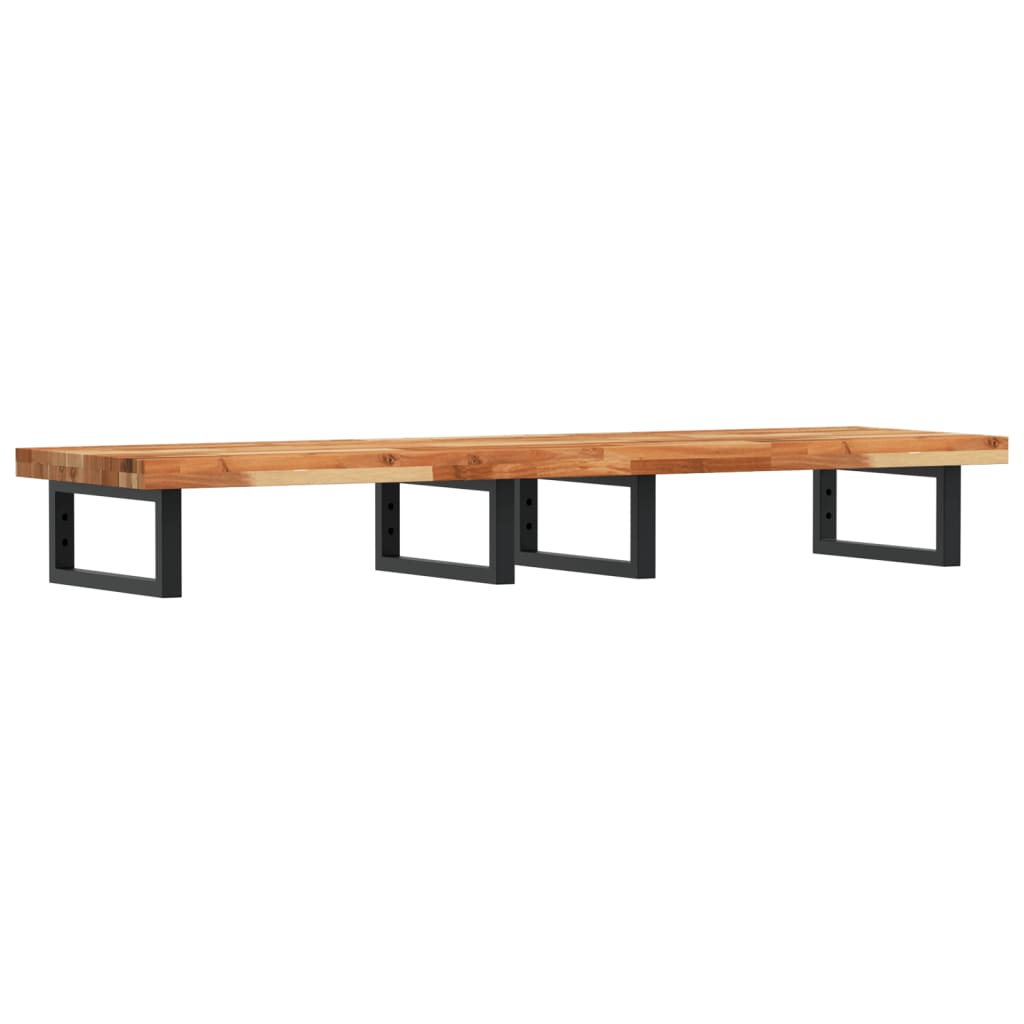 Étagère de vasque murale acier et bois massif d'acacia - XIOS