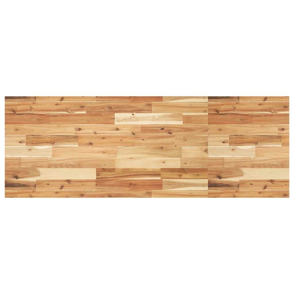 Étagère de vasque murale acier et bois massif d'acacia - XIOS