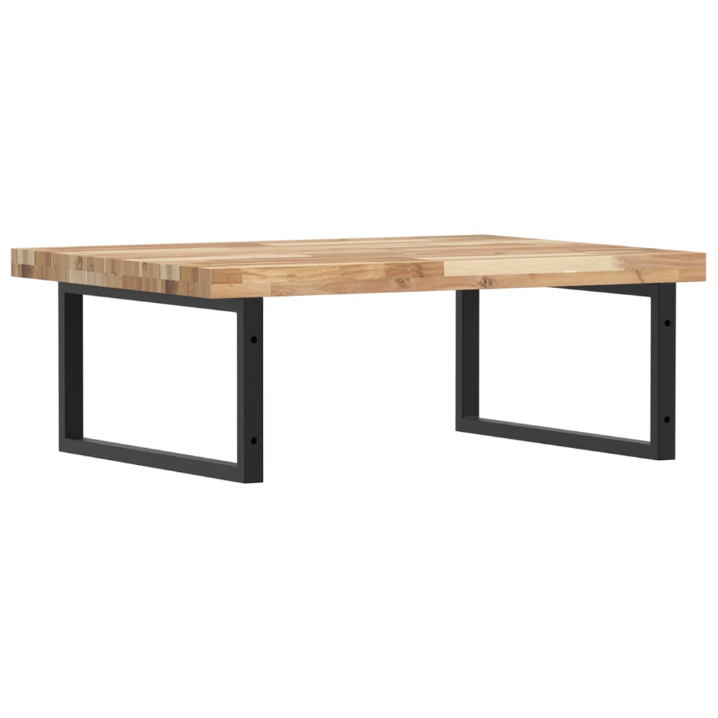 Étagère de vasque murale acier et bois massif d'acacia - XIOS