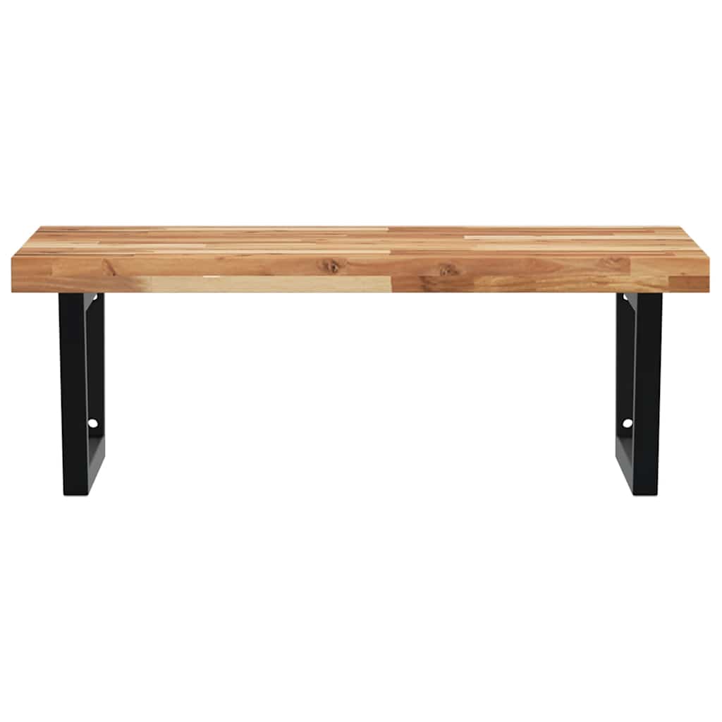 Étagère de vasque murale acier et bois massif d'acacia - XIOS