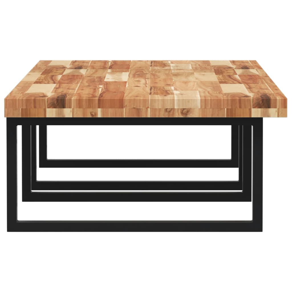 Étagère de vasque murale acier et bois massif d'acacia - XIOS