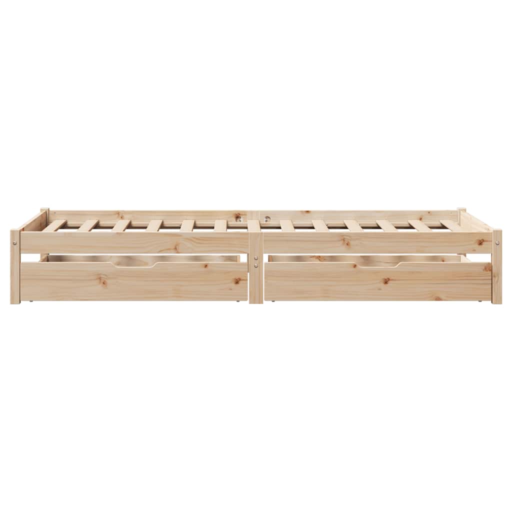 Cadre de lit sans matelas 75x190 cm bois de pin massif - XIOS