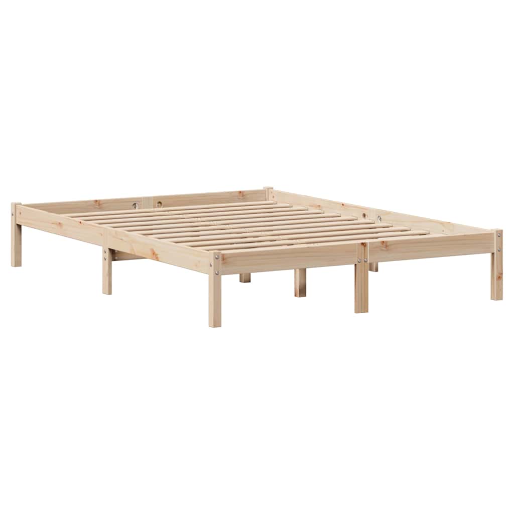 Cadre de lit sans matelas 140x190 cm bois de pin massif - XIOS