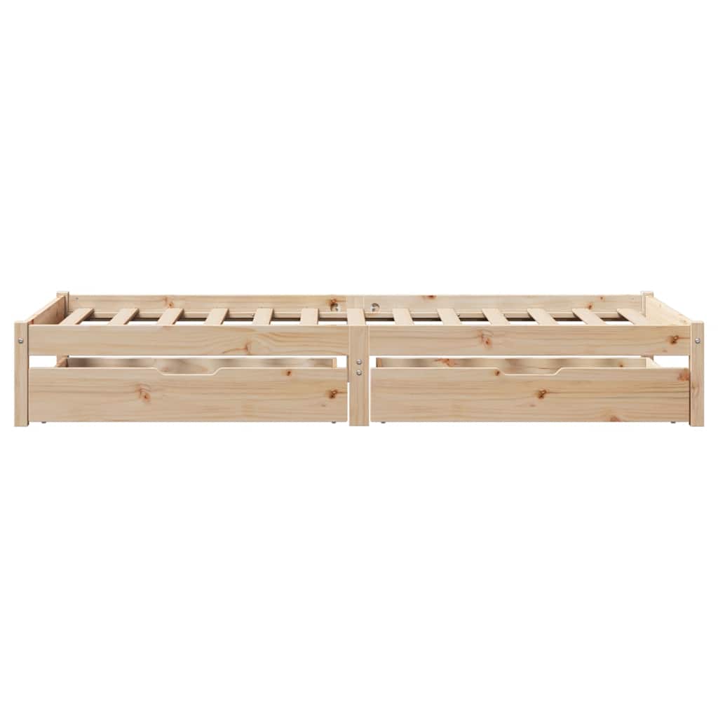 Cadre de lit sans matelas 90x200 cm bois de pin massif - XIOS
