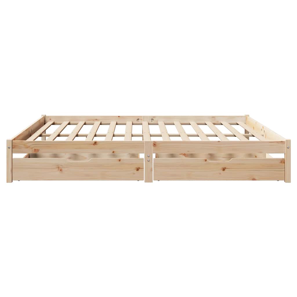 Cadre de lit sans matelas 180x200 cm bois massif de pin - XIOS