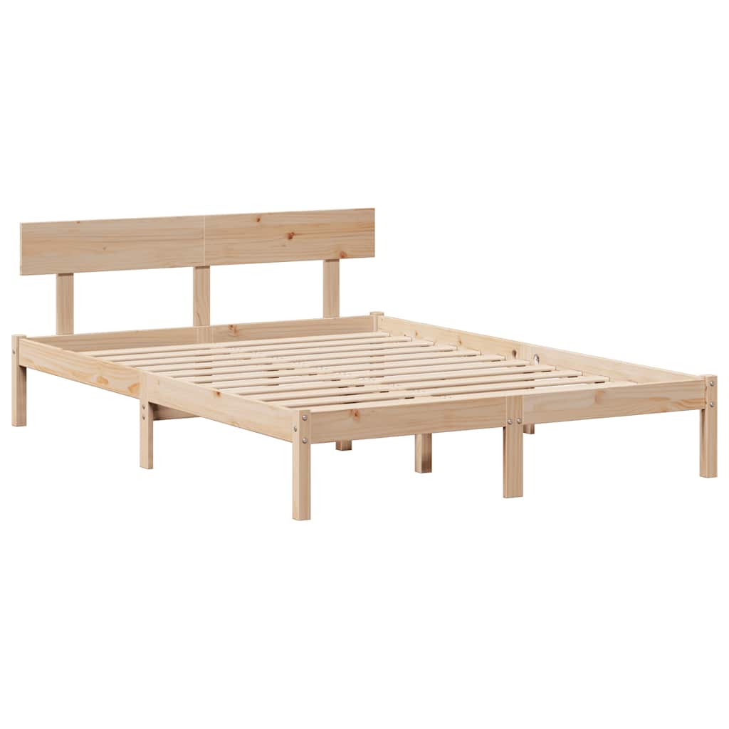 Cadre de lit sans matelas 120x190 cm bois de pin massif - XIOS
