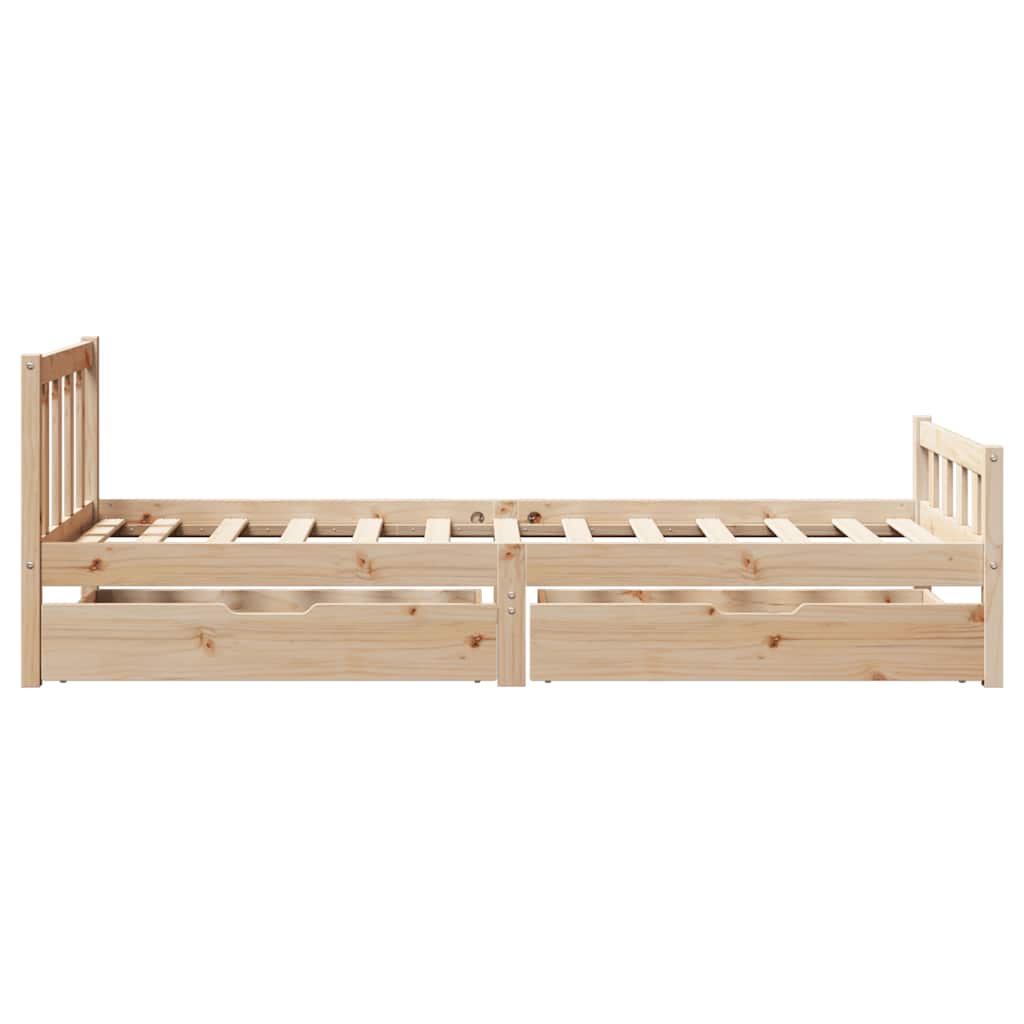 Cadre de lit sans matelas 90x190 cm bois de pin massif - XIOS