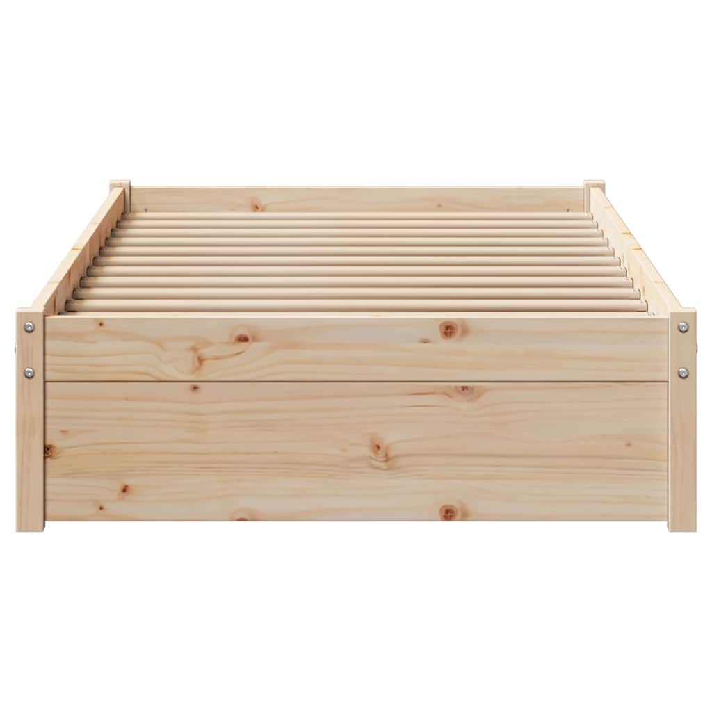 Cadre de lit sans matelas 75x190 cm bois de pin massif - XIOS