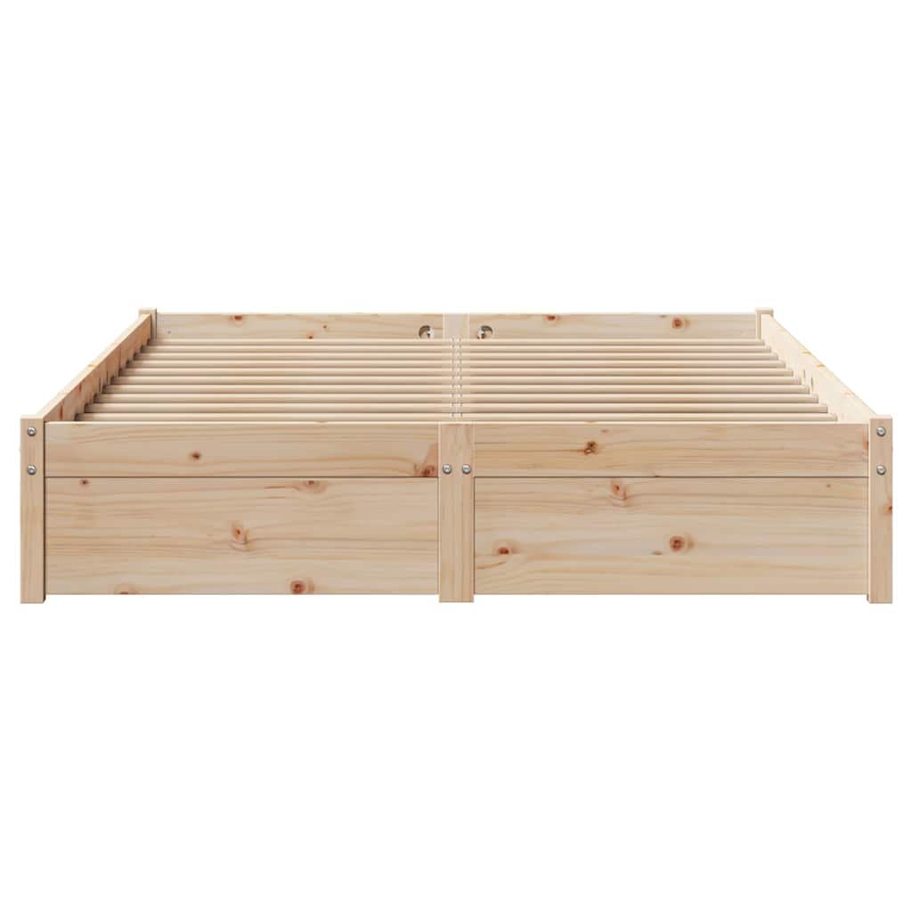 Cadre de lit sans matelas 140x190 cm bois de pin massif - XIOS