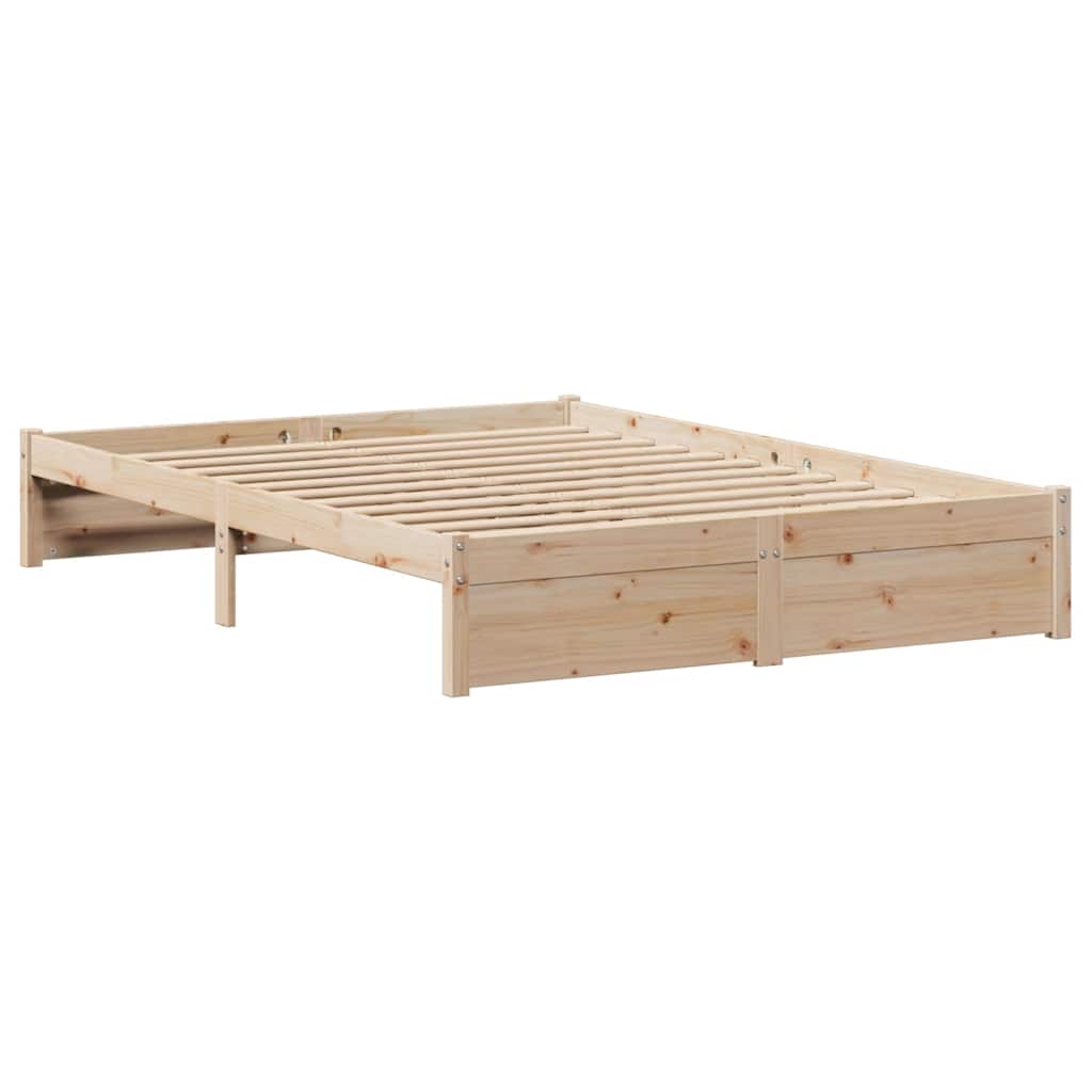 Cadre de lit sans matelas 140x190 cm bois de pin massif - XIOS
