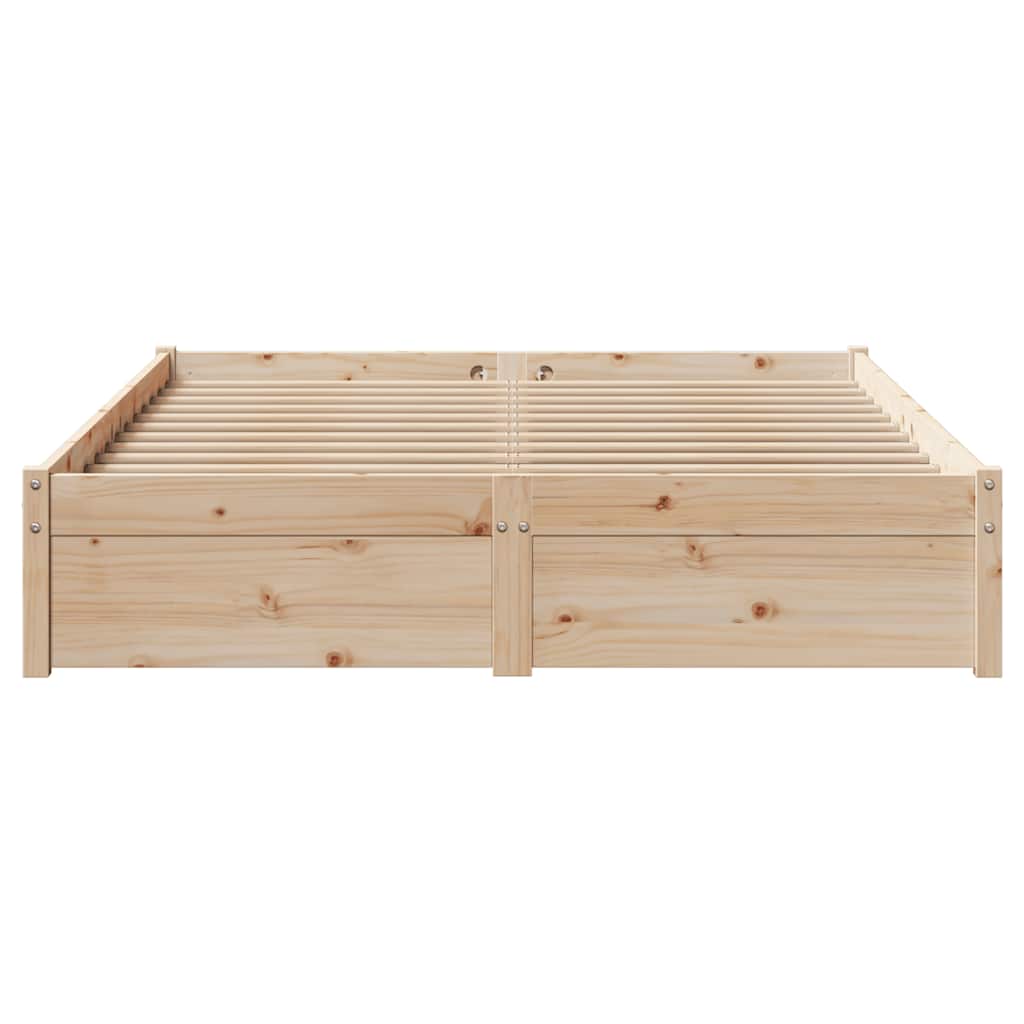 Cadre de lit sans matelas 150x200 cm bois de pin massif