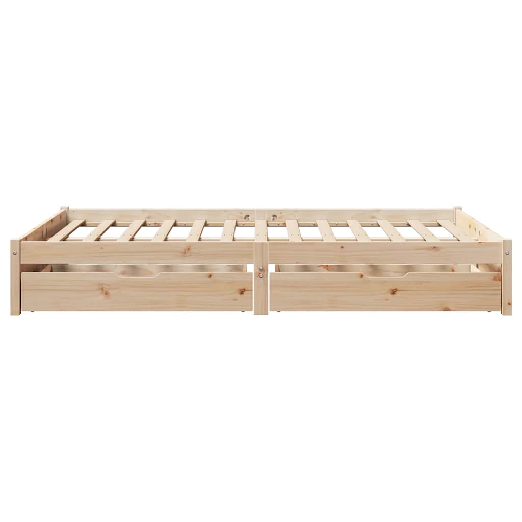 Cadre de lit sans matelas 160x200 cm bois massif de pin - XIOS