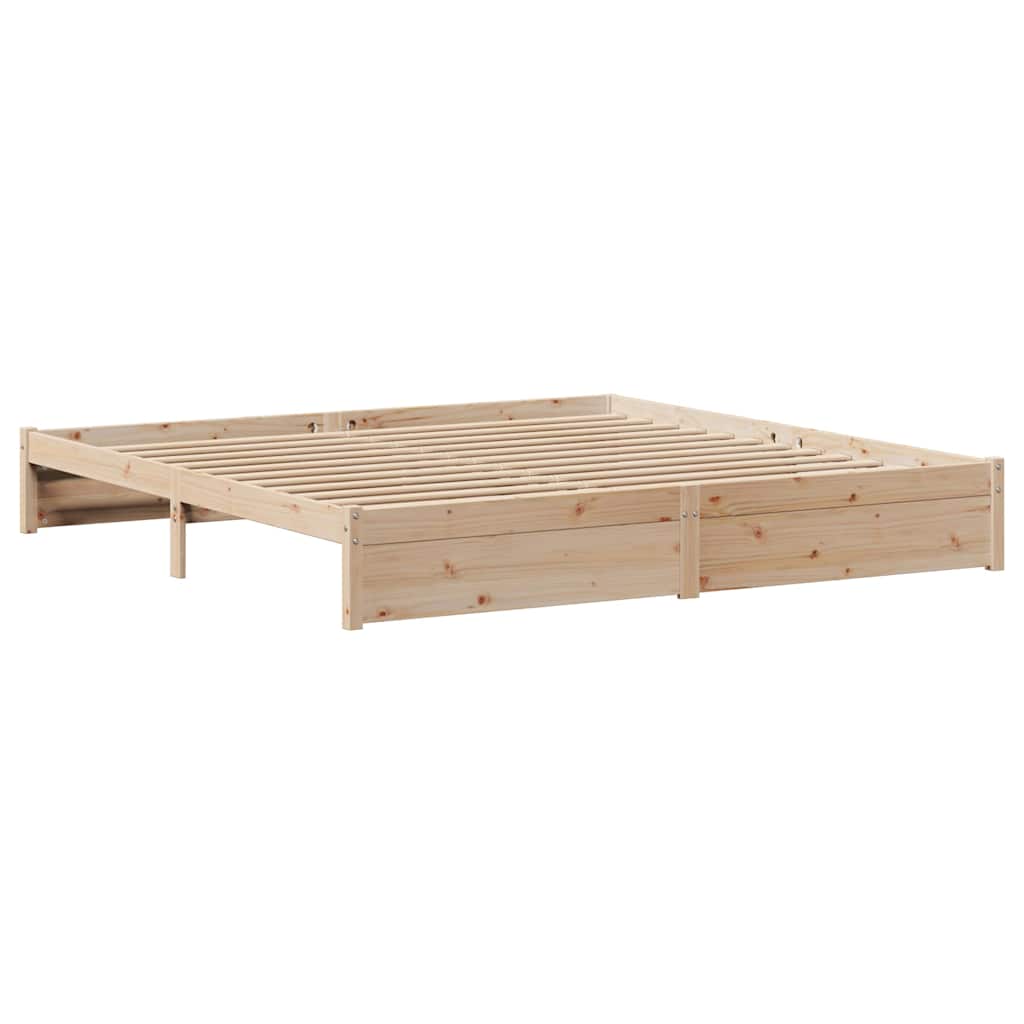 Cadre de lit sans matelas 200x200 cm bois massif de pin - XIOS