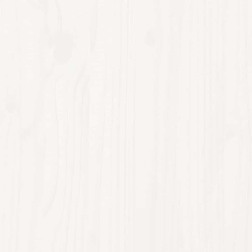 Cadre de lit sans matelas blanc 200x200 cm bois massif de pin - XIOS