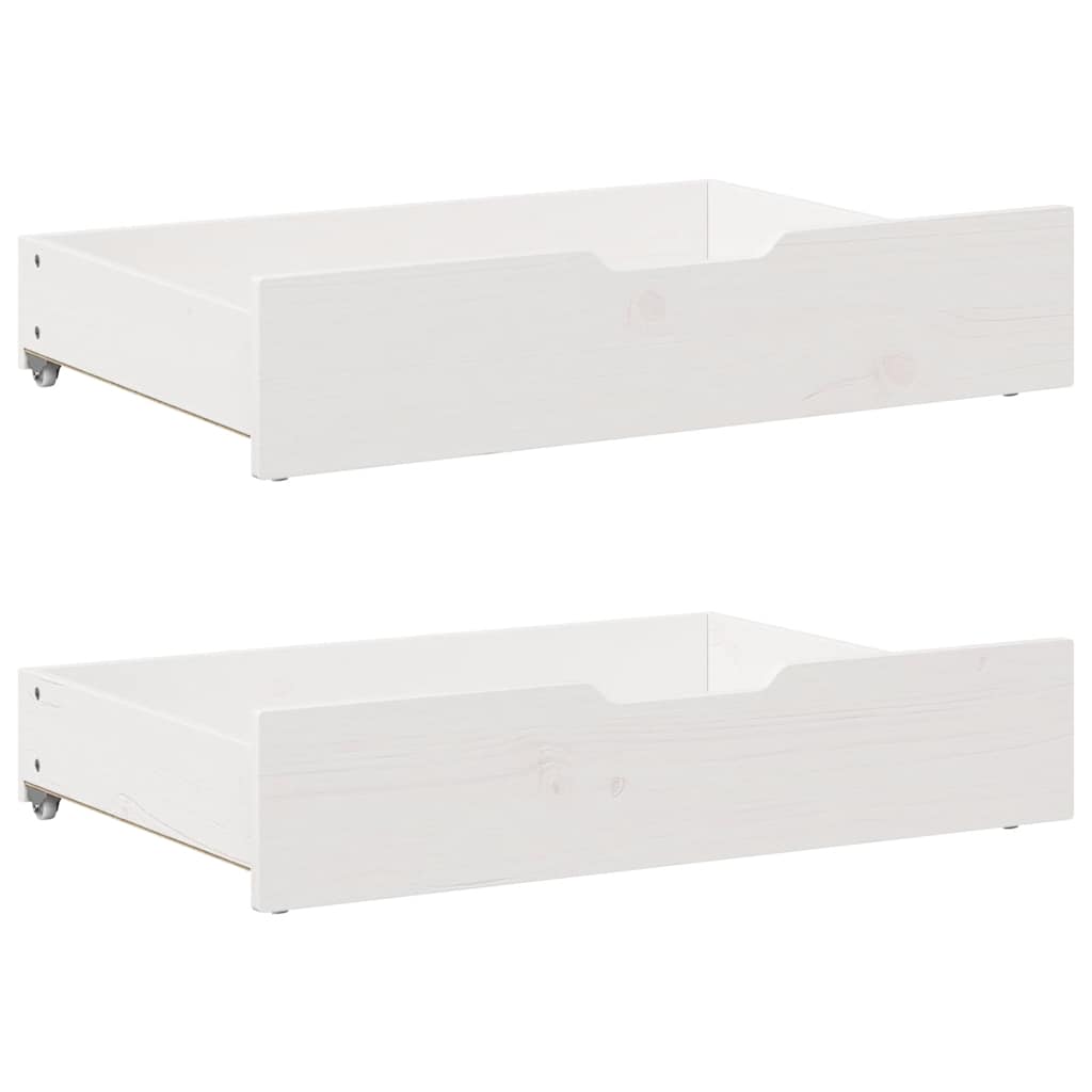 Cadre de lit sans matelas blanc 200x200 cm bois massif de pin - XIOS