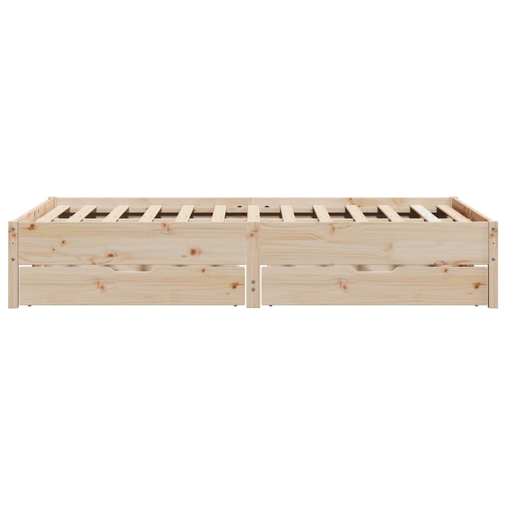 Cadre de lit sans matelas 120x200 cm bois de pin massif - XIOS