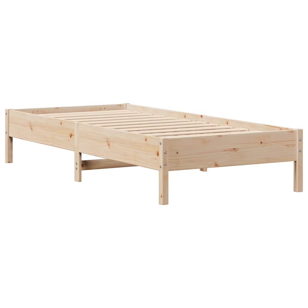 Cadre de lit sans matelas 75x190 cm bois de pin massif - XIOS