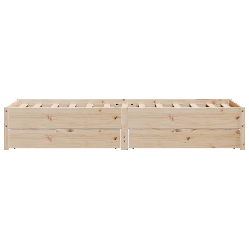 Cadre de lit sans matelas 75x190 cm bois de pin massif - XIOS