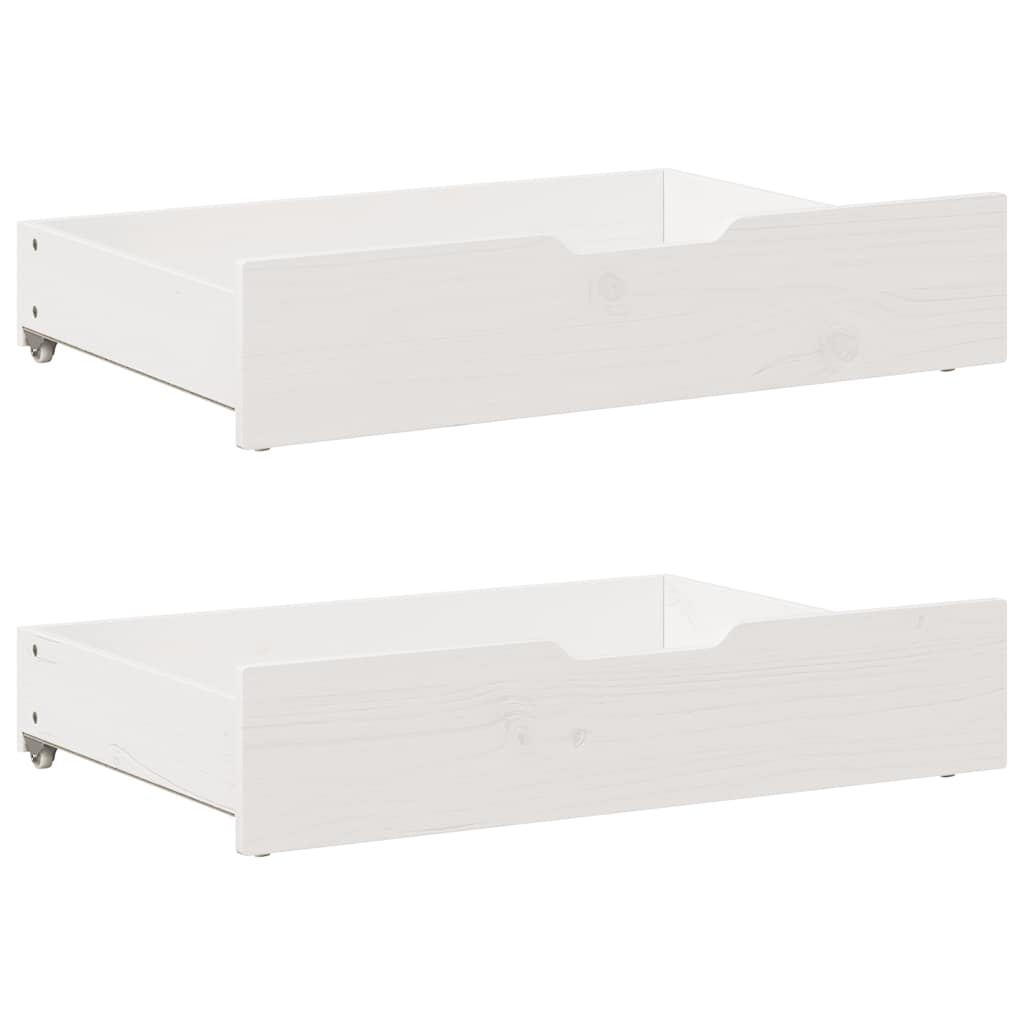 Cadre de lit sans matelas blanc 200x200 cm bois massif de pin - XIOS